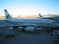 Airbus A319 авиакомпании US Airways у Терминала 4