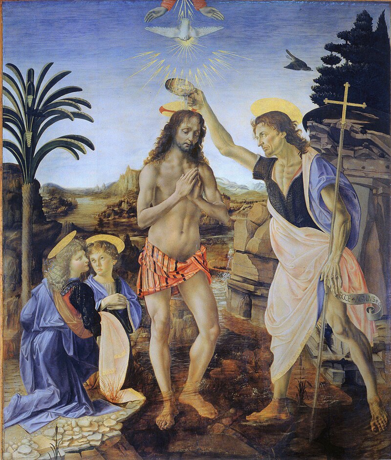 Verrocchio, Leonardo da Vinci - Battesimo di Cristo.jpg