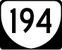 State Route 194 marker