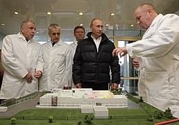 Russian politicians Ilya Klebanov, Gennady Onishchenko, Valery Serdyukov, Vladimir Putin, businessman Yevgeny Prigozhin