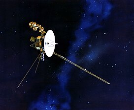 Voyager 2 in de ruimte (tekening)