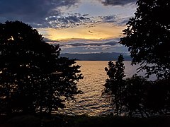 Idjwi Le soleil couchant vue du lac kivu