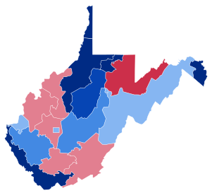 WV Senate Election by partisan lean, 2002.svg