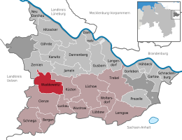 Waddeweitz - Carte