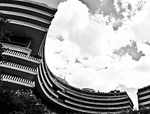 Characteristic architecture of the Watergate complex Watergate complex washington.jpg