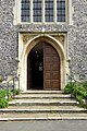 Doorway to St Andrew's Church in Alfriston.