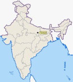 Location of Varanasi in India WikiprojectIndiacities varanasi.png