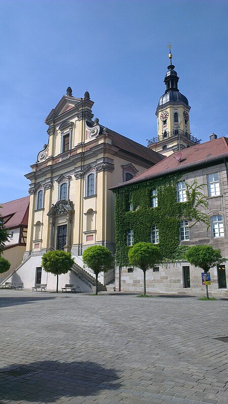 Wilhermsdorf Kirche St. Martin und Maria mit Turm und Ritterhaus