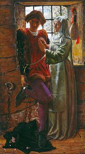 Claudio and Isabella (1850) by William Holman Hunt William Hunt Claudio and Isabella Shakespeare Measure for Measure.jpg
