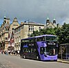 Buses leaving an Oxford park-and-ride