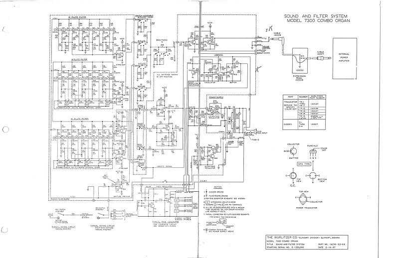File:Wurlitzer Model 7300 Combo Organ - Sound And Filter System schematic (starting serial no. E-200,000, part np. 130716-S2-E6, date 2-14-67).jpg