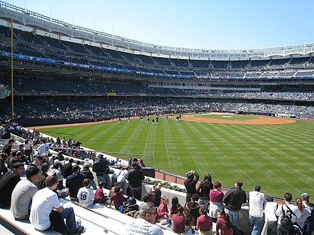 A view of the new Yankee Stadium from the bleachers in 2009.