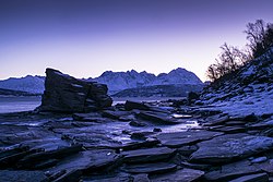 Offersteinen «Finnkjerka», Ytternebba i Ullsfjorden , Tromsø Foto: Siri Uldal