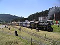 Damplok am Bahnhof Zipaquira