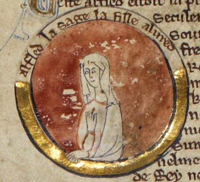 Æthelflæd in the thirteenth-century Genealogical Chronicle of the English Kings, British Library Royal MS 14 B V