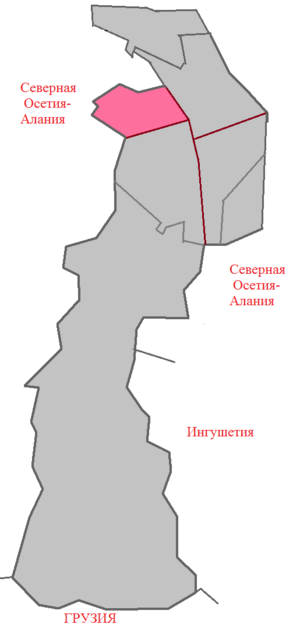 Zaterechny distriktet på kartan
