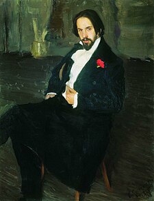 1901. Portrait of Ivan Bilibin by B. Kustodiev.jpg