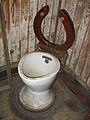 Toilette im Preußischen Personenwagen Essen 2317, Baujahr 1913, Eisenbahnmuseum Bochum-Dahlhausen