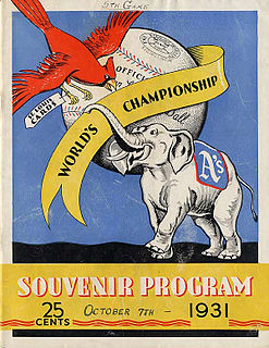 1931 World Series 1931 Major League Baseball championship series