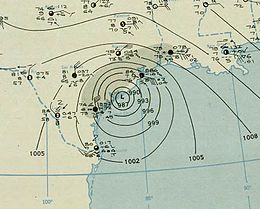 1942 Palacios hurricane analysis 28 Aug 1942.jpg