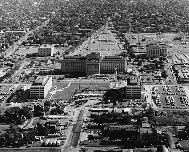 Oklahoma State Capitol in 1963 looking south.