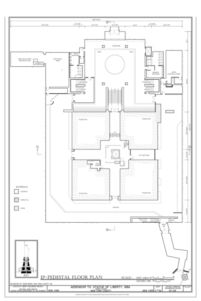 File:1P-Pedestal Floor Plan - Statue of Liberty, Liberty Island, Manhattan, New York, New York County, NY HAER NY,31-NEYO,89- (sheet 5 of 36).png