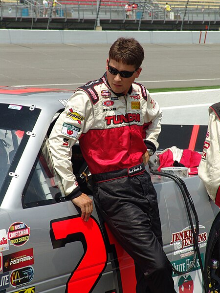 Hank standing in front of his 2004 Craftsman Truck @ Michigan International Speedway for the Line-X 200.