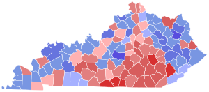 2011 Kentucky Treasurer election results map by county.svg