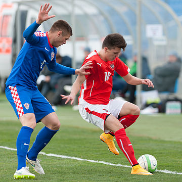 Fußball U19 EM-Qualifikation Österreich - Kroatien von Ailura am 28.03.2015 mit Nikon D610, 300mm u. Akkred.