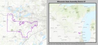 <span class="mw-page-title-main">Wisconsin's 97th Assembly district</span> American legislative district in southeast Wisconsin