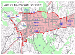 Figure 2. Boundary of the Downtown Seoul in 2000