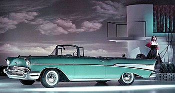 1957 Chevrolet Bel Air convertible, one of the most iconic autos of the era 57 Chevy BelAir.jpg