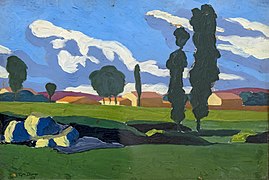 Paysage aux peupliers - Georges Gaudion - Musée du Pays rabastinois (Poplar landscape)