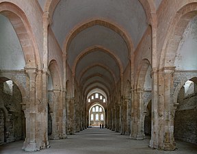Vaulted church of Fontenay Abbey (1130–1147)