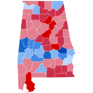 Alabama Presidential Election Results 2000.svg