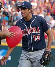 Mejia with Arizona at the 2012 College World Series