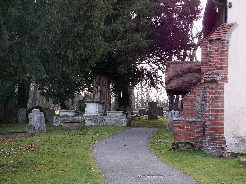 File:All Saints Theydon Garnon south churchyard from east (Nikon L810).jpg