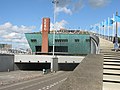 NEMO-terras, boven ingang van de IJ-tunnel.