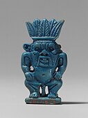 Amulet of Bes; 1070-712 BC; faience; height: 3.7 cm; Metropolitan Museum of Art (New York City)