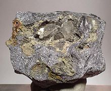 Lead ore - galena and anglesite (size: 4.8 x 4.0 x 3.0 cm) Anglesite-Galena-249200.jpg