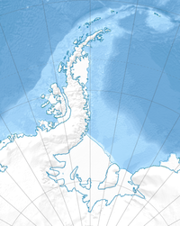 Relief map of the Antarctandes Range on the northern Antarctic Peninsula