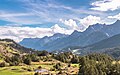 Ardez Kasteel, Uitzicht vanaf het kasteel naar Scuol, Tarasp.