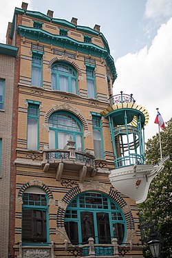 Art-nouveau house "Het Bootje" in Antwerp