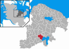 Poziția Ascheberg (Holstein) pe harta districtului Plön