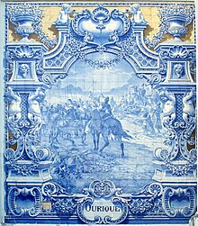 Commeorative azulejo tile panel dedicated to the Battle of Ourique. Azulejo L (4845697363).jpg