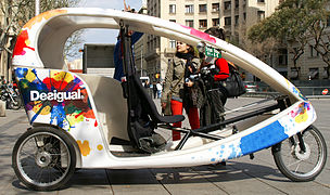 スペイン・バルセローナのベロ・タクシーに使われている三輪車