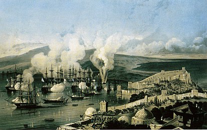 Battle of Sinop, the last major naval battle involving sailing warships. BattleOfSinop.jpg