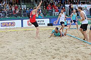 Deutsch: Beachhandball Europameisterschaften 2019 (Beach handball Euro); Tag 6: 7. Juli 2019 – Männerfinale, Dänemark-Norwegen 2:0 (25:18, 19:16) English: Beach handball Euro; Day 6: 7 July 2019 – Men's Final – Denmark-Norway 2:0 (25:18, 19:16)