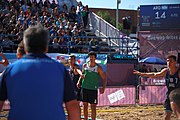 Deutsch: Beachhandball bei den Olympischen Jugendspielen 2018; Tag 7, 13. Oktober 2018; Jungen, Halbfinale – Argentinien-Portugal 1:2 English: Beach handball at the 2018 Summer Youth Olympics at 13 October 2018 – Boys Semifinal – Argentina-Portugal 1:2