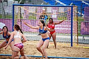 Deutsch: Beachhandball bei den Olympischen Jugendspielen 2018; Tag 6, 11. Oktober 2018; Mädchen, Platzierungssspiel Ränge 11-12 – Amerikanisch Samoa-Mauritius 2:1 English: Beach handball at the 2018 Summer Youth Olympics at 11 October 2018 – Girls Placement Match 11-12 – American Samoa-Mauritius 2:1